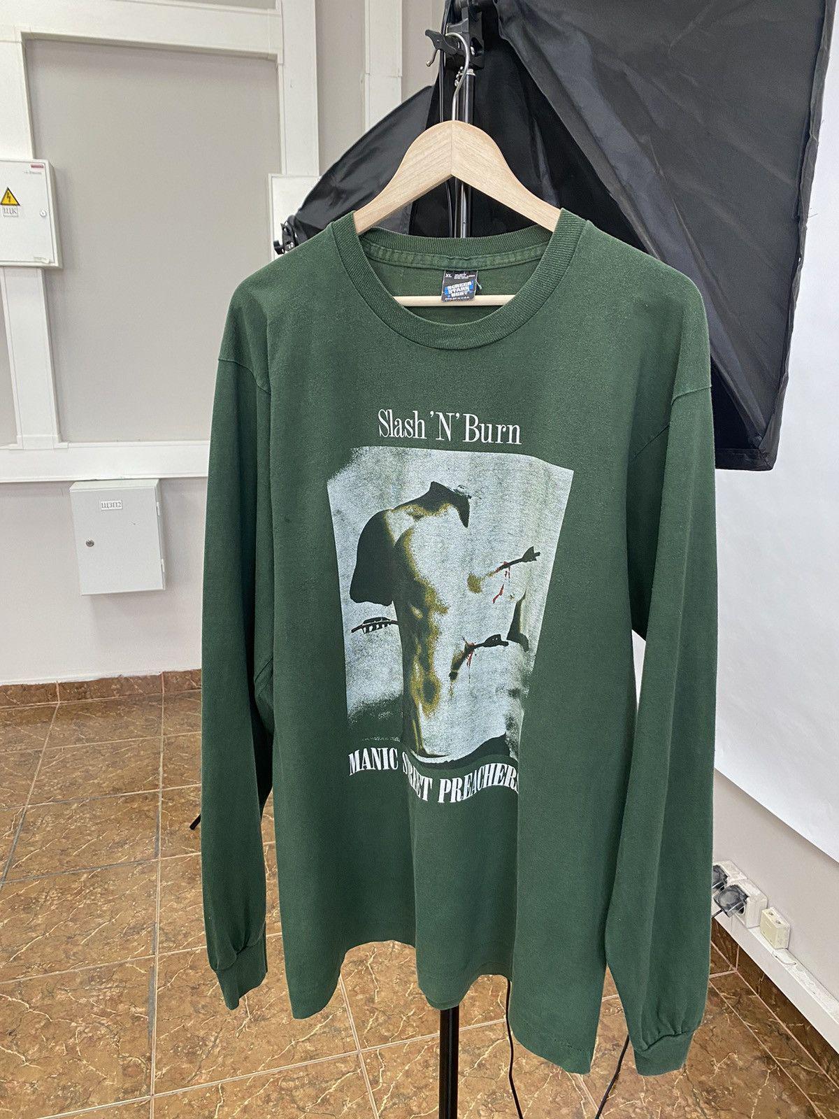 Manic Street Preachers　Slash N' Burn ロンT Vintage 90s Manic Street Preachers Slash N Burn Long Sleeve Size