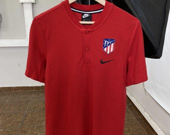 Atletico Madrid Nike Polo T-Shirt Jersey Rare Retro Hype Y2K size M