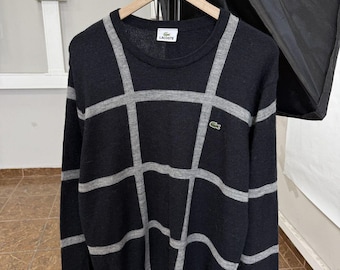 Vintage Lacoste Wollpullover aus den 90er Jahren, hergestellt in Frankreich, Retro-Rarität, Größe XL