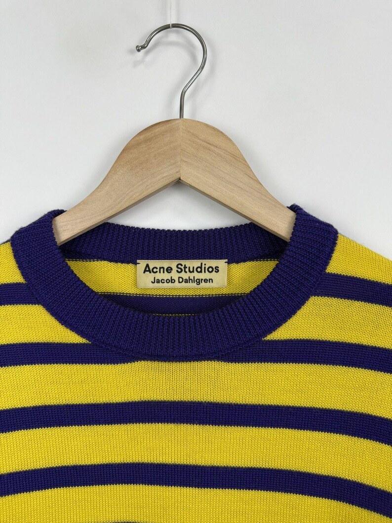 Acne Studios Jacob Dahlgren Wool Laine Striped Sweater Y2K size S/M image 4