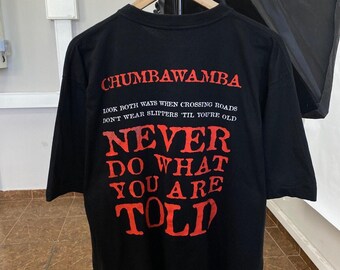 CHUMBAWAMBA ブラックメタルTシャツ - Etsy 日本