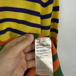 Acne Studios Jacob Dahlgren Wool Laine Striped Sweater Y2K size S/M image 5