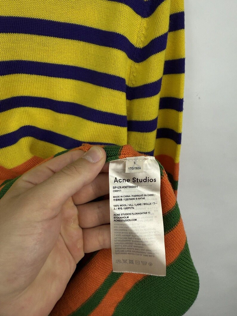 Acne Studios Jacob Dahlgren Wool Laine Striped Sweater Y2K size S/M image 5