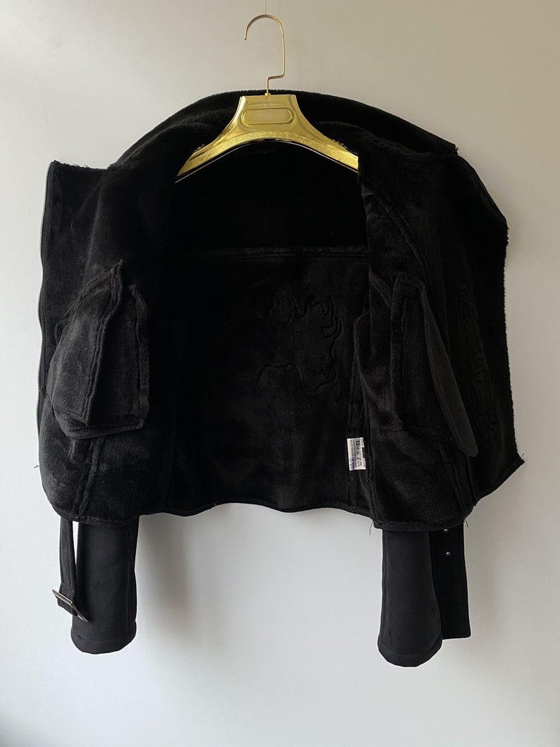Chaqueta vintage Von Dutch Motor de piel sintética de oveja imagen 14