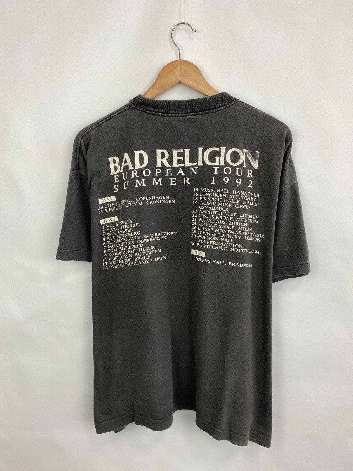 ヴィンテージ 1992 Bad Religion Generator Rock Bend Tシャツ レア 