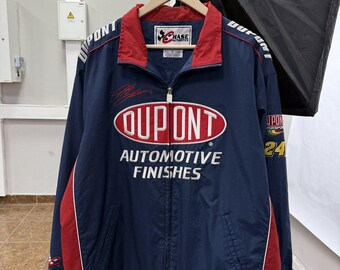 VTG 90s 00s Jeff Gordon 24 Dupont NASCAR Champions Flames Jacket