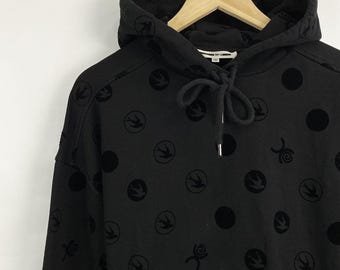 Sudadera con capucha Alexander McQueen, estilo retro, talla S/M.