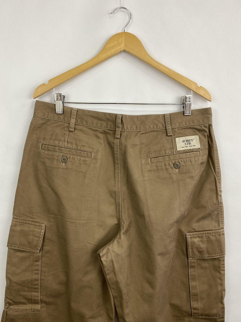Vintage Y2K Avirex tactische militaire cargobroek, zeldzaam, maat 34 afbeelding 3