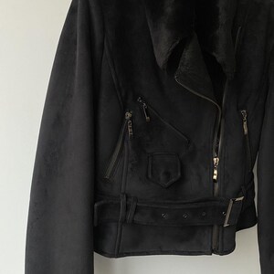 Chaqueta vintage Von Dutch Motor de piel sintética de oveja imagen 7