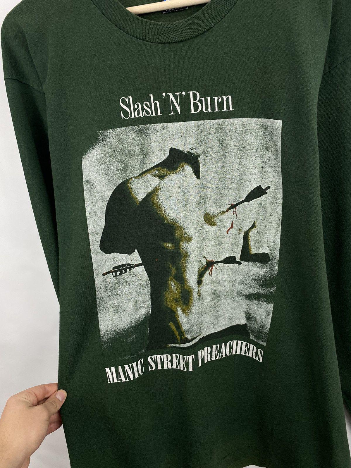 Vintage 90s Manic Street Preachers Slash N Burn Long Sleeve Size