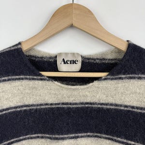Y2K Acne Studios Alpaca Wool Striped Sweater size L/XL image 4