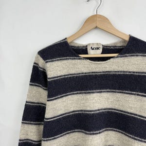 Y2K Acne Studios Alpaca Wool Striped Sweater size L/XL image 2