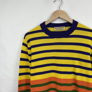 Acne Studios Jacob Dahlgren Wool Laine Striped Sweater Y2K size S/M image 2