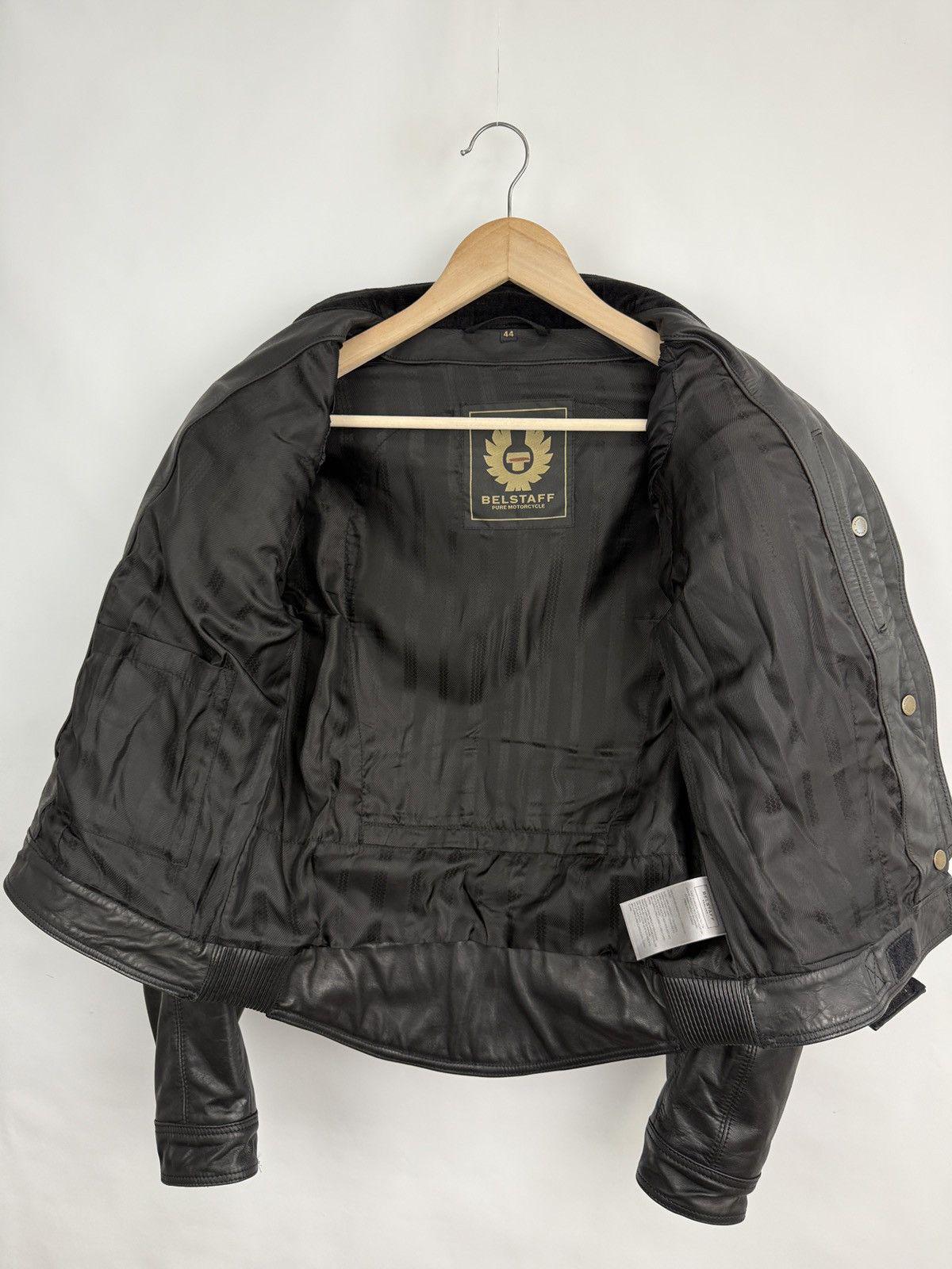 Belstaff Pure Motorcycle Armored Leather Biker Jacket Rare Size 44