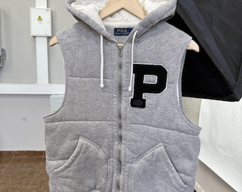 Ralph Lauren Big Varsity Style P Vest Rare Retro Hype Y2K size S