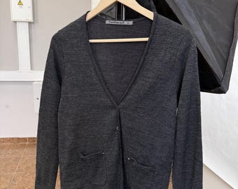 Gilet en laine Transit Avant Gard, fabriqué en Italie, rare, style rétro, taille 5