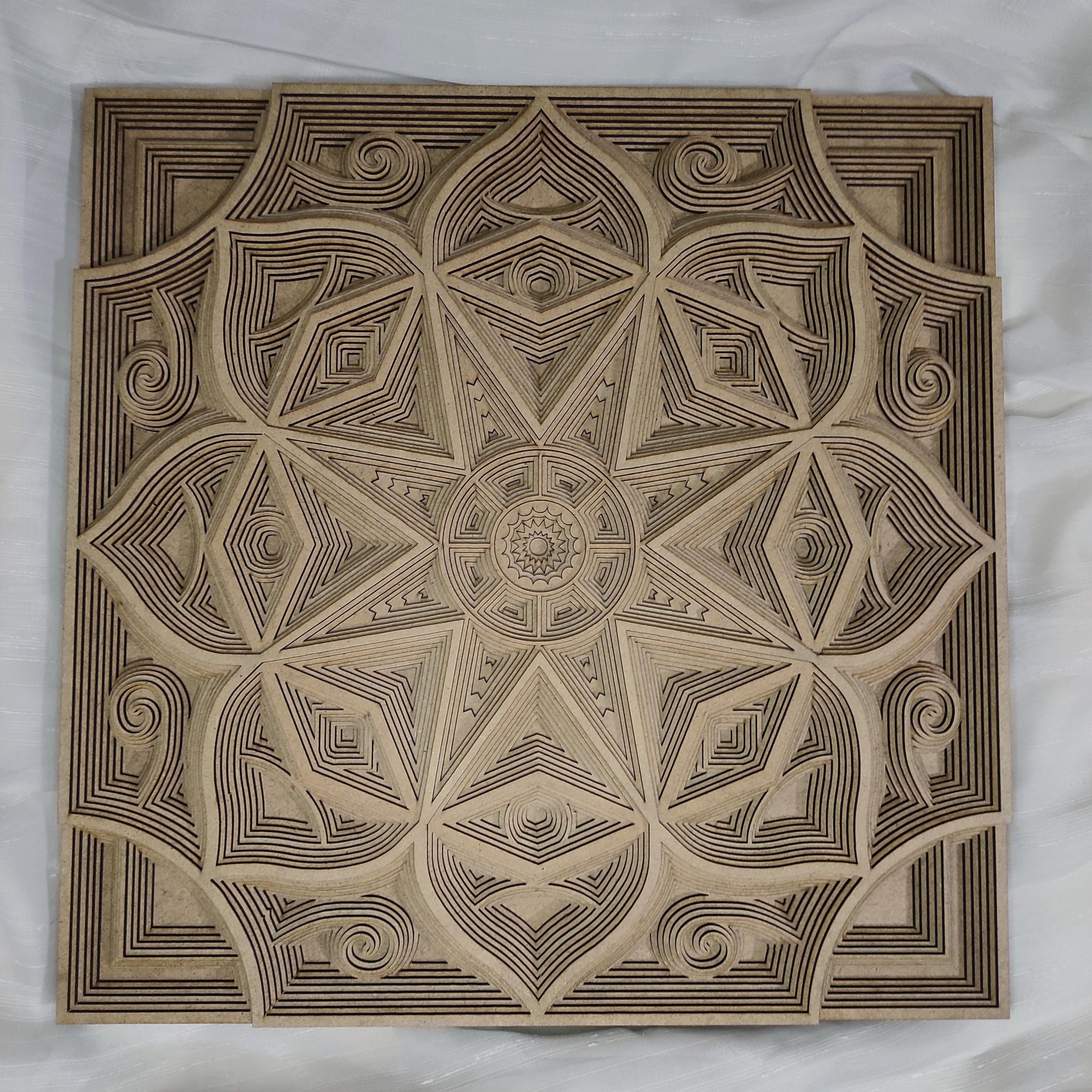 Islam Octogram Octogram Mandala Wall Art: 3D Layered Boho Decor - Etsy