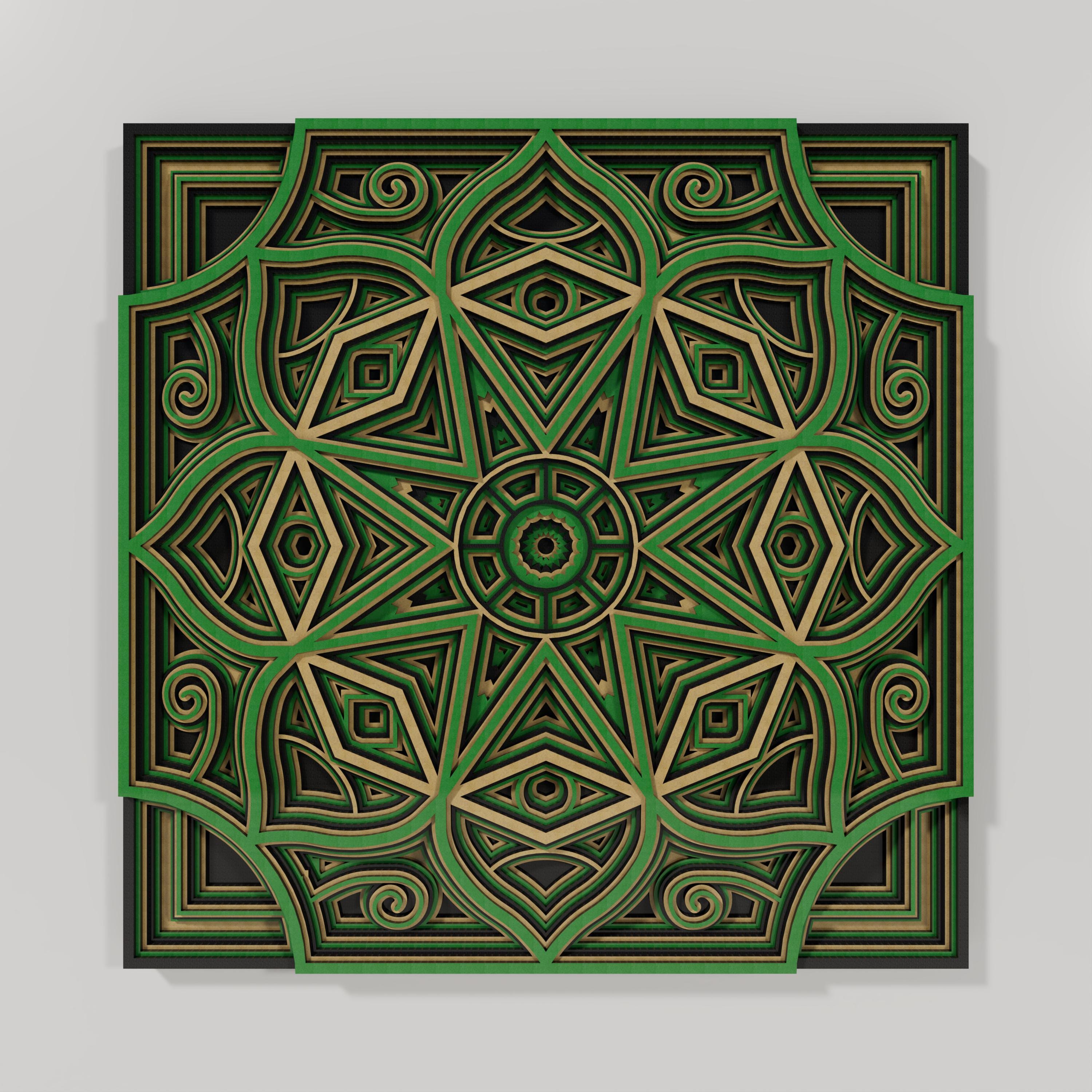 Islam Octogram Octogram Mandala Wall Art: 3D Layered Boho Decor - Etsy