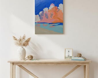Abstract Cloud Painting Printed on Canvas, Canvas Art, Wall Art Home Decor