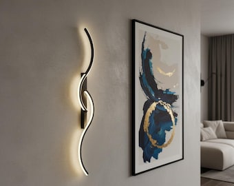 Minimalistische S-förmige LED-Wandlampe - moderne Aluminiumleuchte