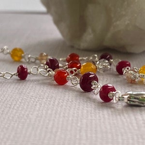 Gemstone Choker: Sterling Silver Wire Wrapped Pride Necklace