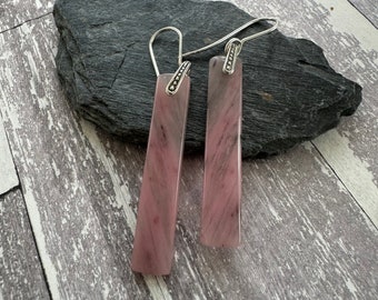 Imperial Rhodonite gemstone earrings