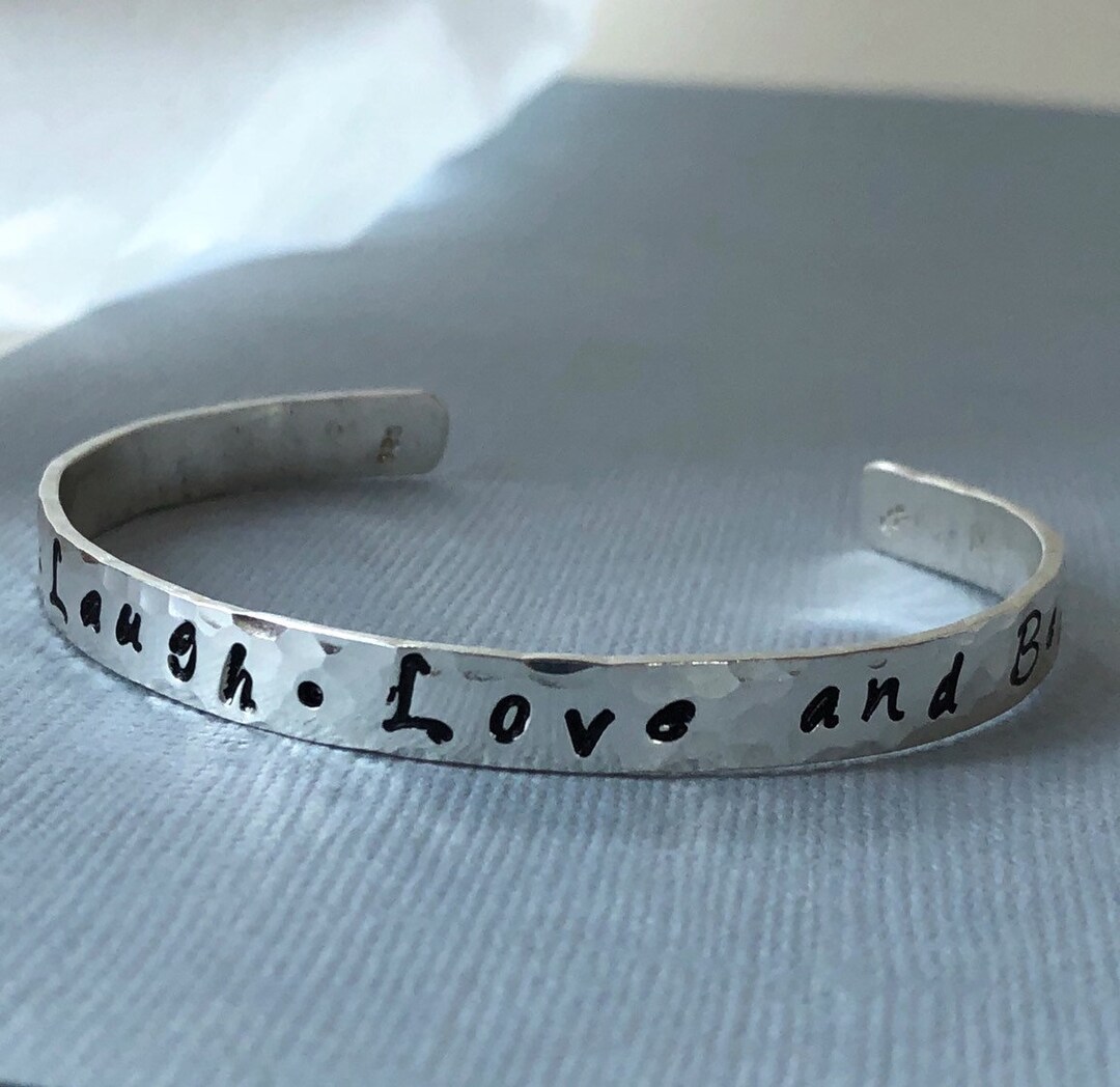 Personalized Sterling Silver Cuff Thick Silver Cuff Bracelet - Etsy