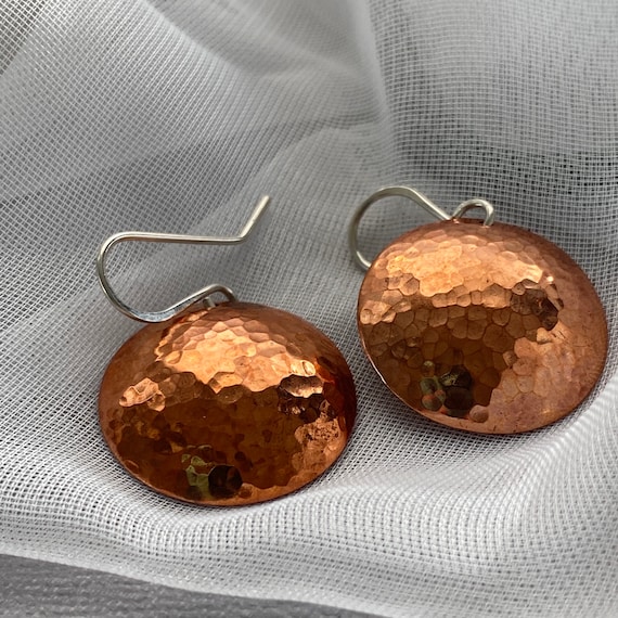 Copper Domed Earrings