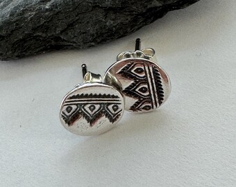 orecchini a bottone in argento sterling