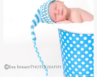 PDF CROCHET PATTERN Sweet Stripes Elf Photo Prop Hat in Three Sizes: Preemie, Newborn, 0-6 Months Sell What You Make