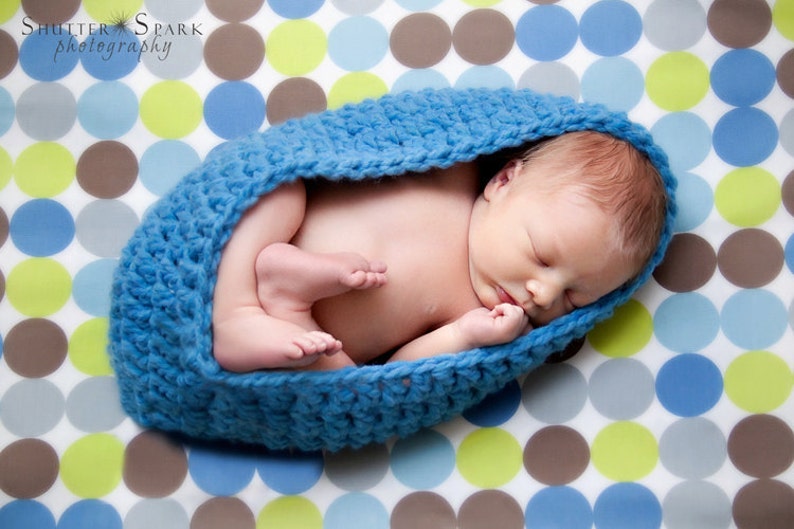 PDF CROCHET PATTERN Instant Download Quick And Easy Newborn Baby Egg Pod Bowl Nest Cocoon Photography Prop Sell What You Make image 2