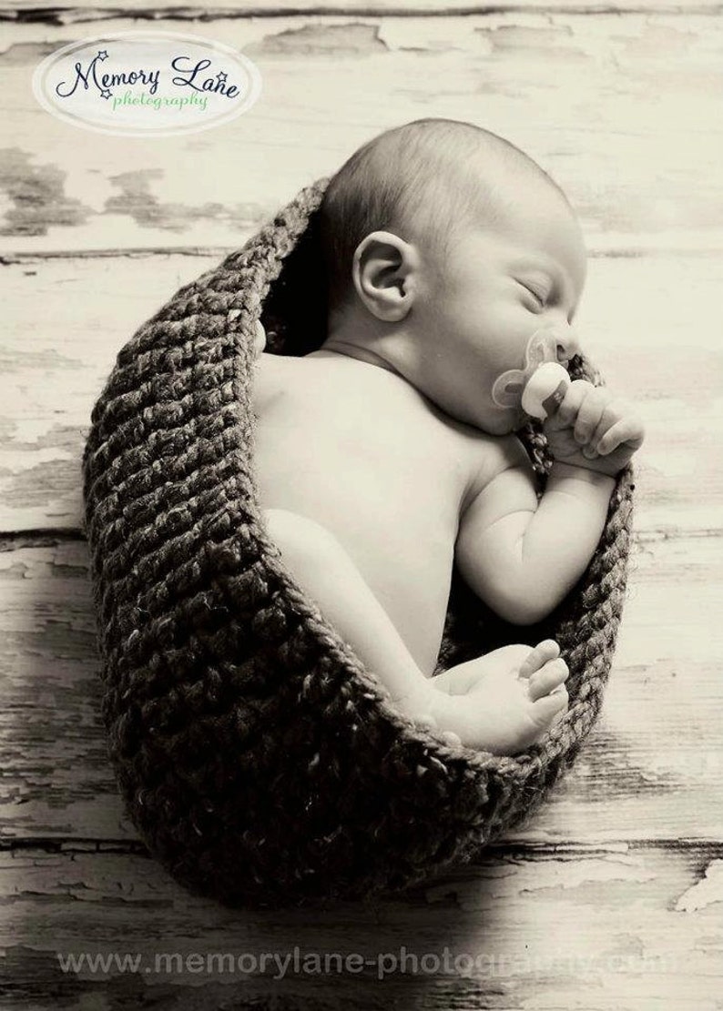 PDF CROCHET PATTERN Instant Download Quick And Easy Newborn Baby Egg Pod Bowl Nest Cocoon Photography Prop Sell What You Make image 4