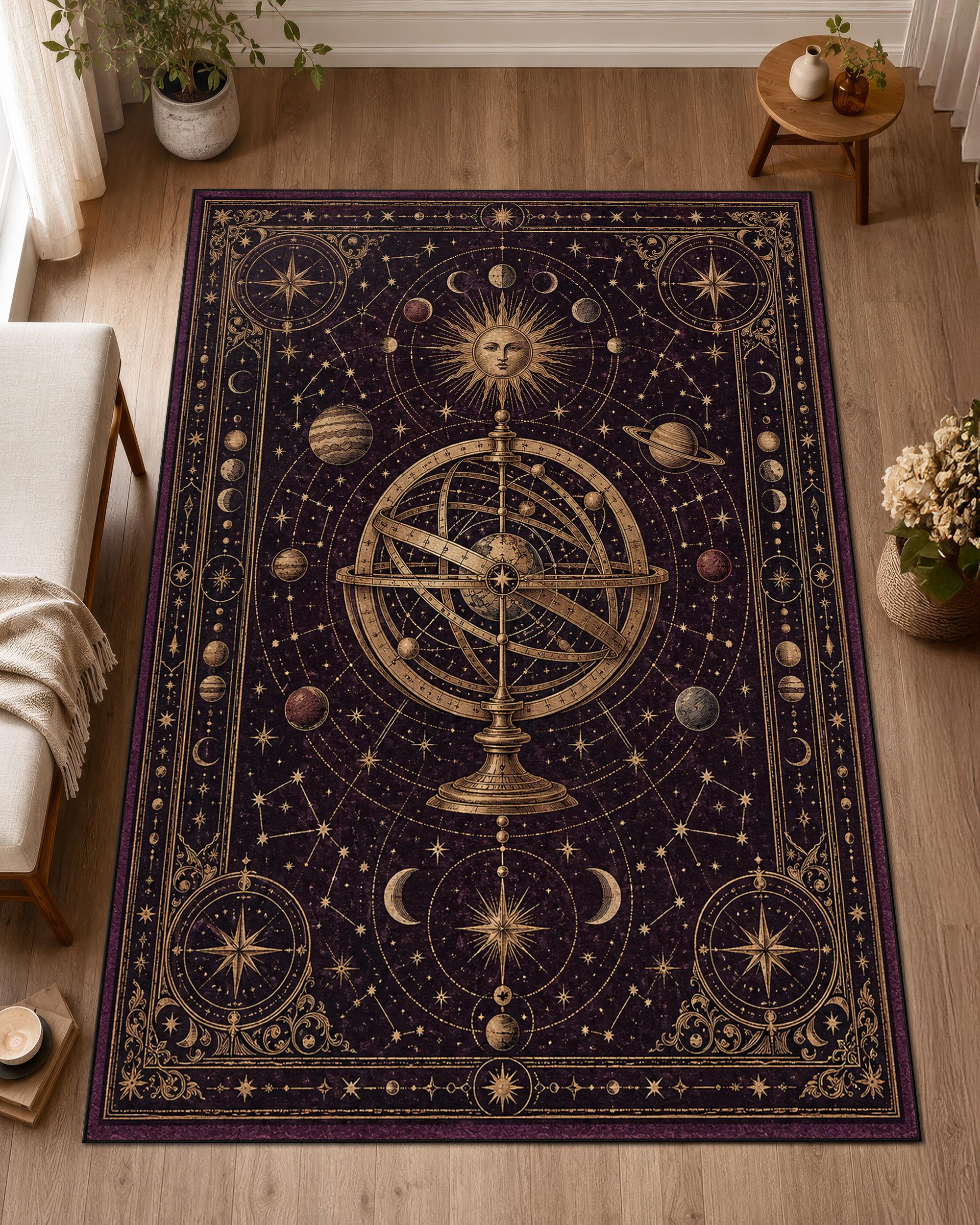 Vintage Celestial Rug - Etsy