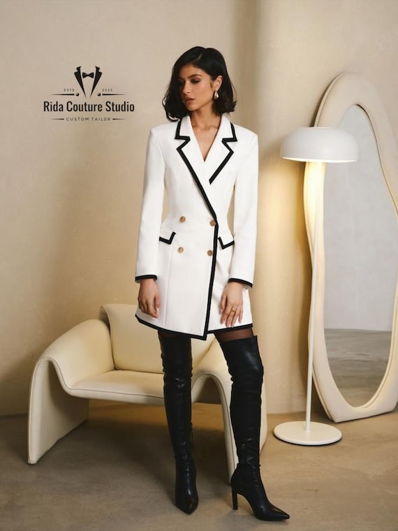 slim fit dress slacks V-Neck Pleated Button-Front Mini Dress White / L main image 1
