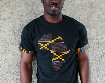 African Clothing, Africa Map shirt, Tribal Print shirt, Map T Shirt, Men's T shirt, Women's Shirt, HERITAGE series, Gift shirt