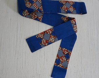 African Print Sash, Wax Print Sash, African print Tie/belt