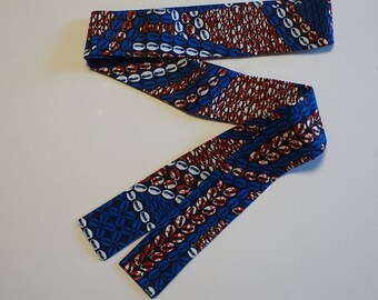 African Print Sash, Wax Print Sash, African print tie/belt