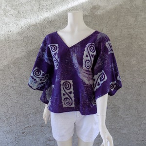 African Print Blouse, Women's Top, Butterfly Blouse/ Tie Dye/Batik Blouse image 5