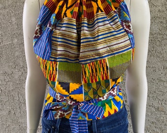 African Print Halter Top/Wax print Halter Top Patchwork Halter Top