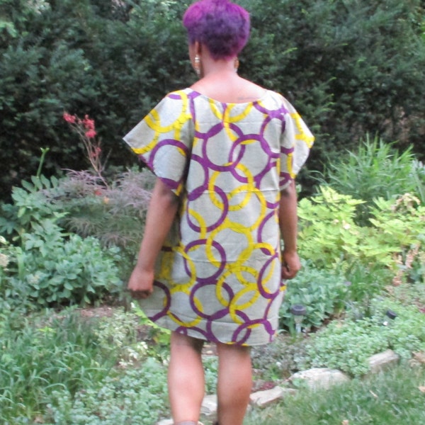 African print Dress, Wax Print Butterfly Dress, Summer dress