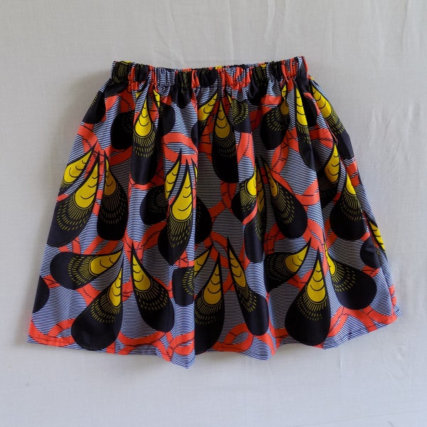 African Print Mini Skirt, Ankara Skirt Wax Print Skirt