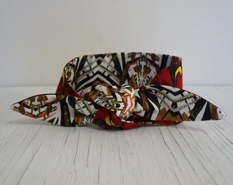 Reversible headband, African Print headband, Hairband, Scarf, Hair accessory, Ankara hairband, headband, Tie up bandana