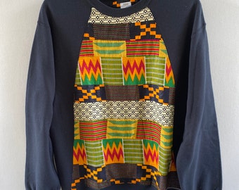 Wax Print Sweater, Unisex Sweater, African Sweatshirt, LOVE Sweatshirt