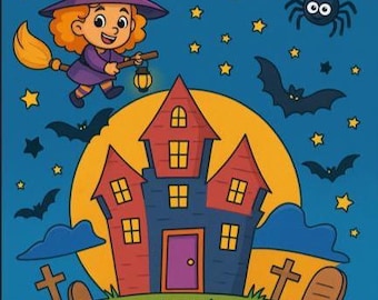 Halloween Coloring Book for Kids: 35+ Spooky Haunted Houses (PDF)