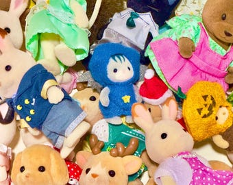 Calico critters figures | choose your own | vintage sylvanian families | replacement dolls | dollhouses