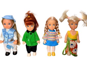 Vintage Y2K Mini Fashion Doll Lot Simba Evi Love & TTI 2001 Dolls with Clothes