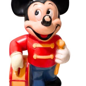 Vintage Mickey Mouse Figure Lot Disney Collectibles Coin Banks Bath Toy PVC Figures Mixed Mickey Mouse Collection image 2