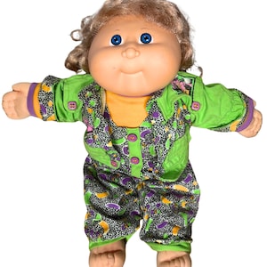 Vintage 1990 Cabbage Patch Kids Designer Line Doll Paint Splotch Confetti Outfit