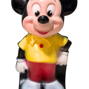 Vintage Mickey Mouse Figure Lot Disney Collectibles Coin Banks Bath Toy PVC Figures Mixed Mickey Mouse Collection image 3