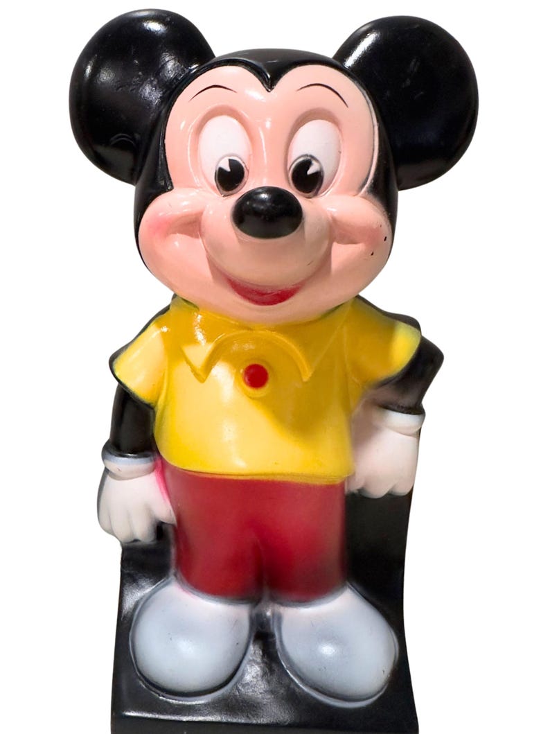 Vintage Mickey Mouse Figure Lot Disney Collectibles Coin Banks Bath Toy PVC Figures Mixed Mickey Mouse Collection image 3